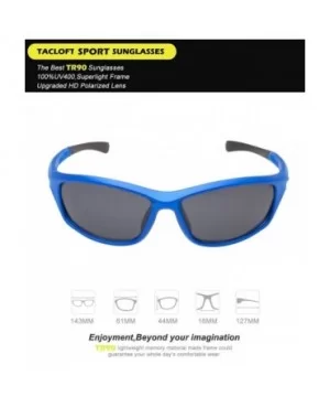 Polarized Sports Cycling Sunglasses 64MM Athletic Sunglasses for Women Men TL6003 - Blue Frame/Grey Lens - CT1895HEZMW $5.88 ...