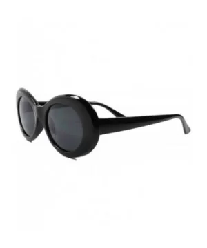 Old School Retro Mens Womens NIRVANA Kurt Cobain Oval Sunglasses Frame - Black - CE18T3D8W35 $10.96 Oval