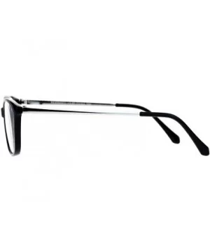 Womens Magnified Reading Glasses Oval Rectangular Designer Frame - Black Silver - CV186URAL28 $5.67 Oval