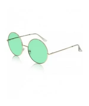 Super Oversized Round Sunglasses Hippie Color Lens Retro Circle Glasses - Green- St Patrick's Day Glasses - C318ZG593GH $9.22...