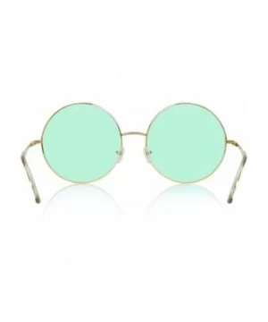 Super Oversized Round Sunglasses Hippie Color Lens Retro Circle Glasses - Green- St Patrick's Day Glasses - C318ZG593GH $9.22...