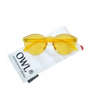 Steampunk Vintage Sunglasses Transparent_Colorful_Yellow - CU1808Y9SXA $8.11 Round