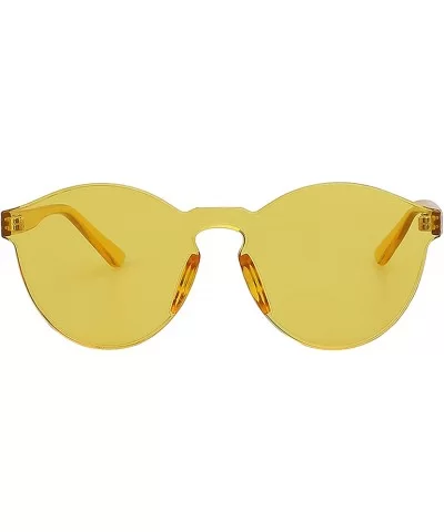 Steampunk Vintage Sunglasses Transparent_Colorful_Yellow - CU1808Y9SXA $8.11 Round