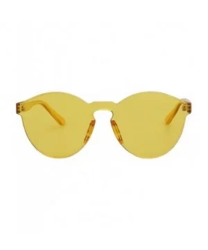 Steampunk Vintage Sunglasses Transparent_Colorful_Yellow - CU1808Y9SXA $8.11 Round