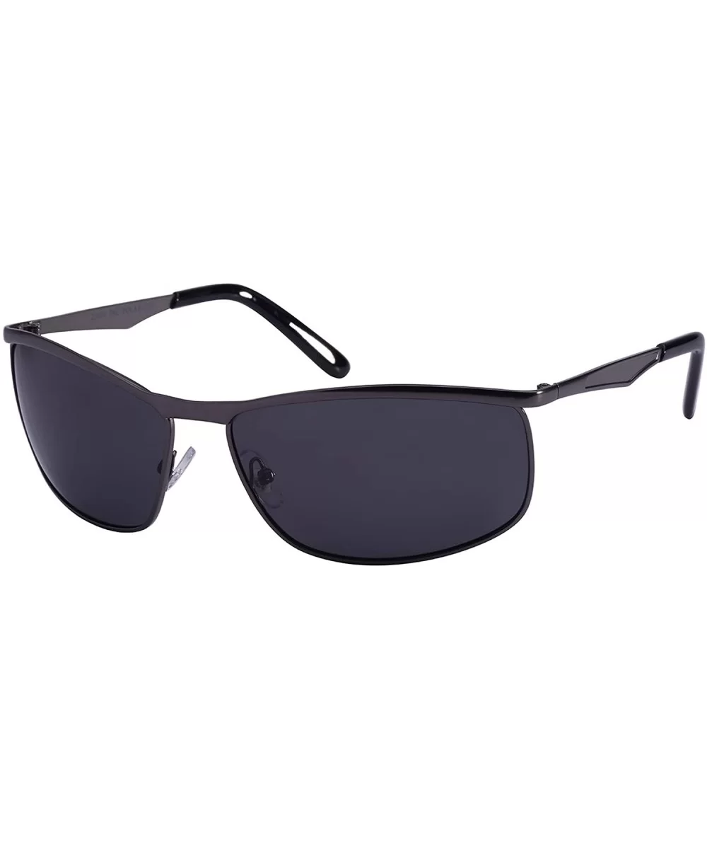 Men's 100% UV400 Protection Lens Driving Eyewear- TAC Polarized Sunglasses - Gunmetal/Dark - C919248ALD4 $12.15 Aviator