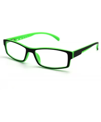 6904 Semi-Rimless Flexie Reading Glasses NEW COLOR (z4 matte black green 2 tone - 1.25) - C818EWTQ95T $11.77 Semi-rimless