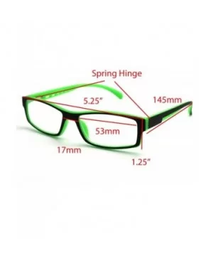 6904 Semi-Rimless Flexie Reading Glasses NEW COLOR (z4 matte black green 2 tone - 1.25) - C818EWTQ95T $11.77 Semi-rimless