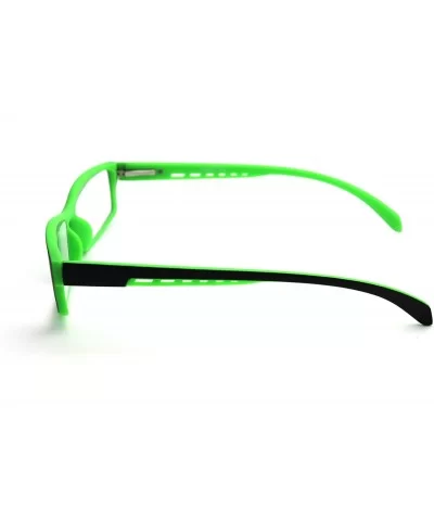 6904 Semi-Rimless Flexie Reading Glasses NEW COLOR (z4 matte black green 2 tone - 1.25) - C818EWTQ95T $11.77 Semi-rimless