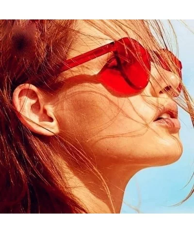 Unisex Fashion Candy Colors Round Outdoor Sunglasses Sunglasses - Red - CT199S6XODW $15.28 Round