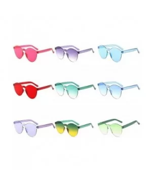 Unisex Fashion Candy Colors Round Outdoor Sunglasses Sunglasses - Red - CT199S6XODW $15.28 Round