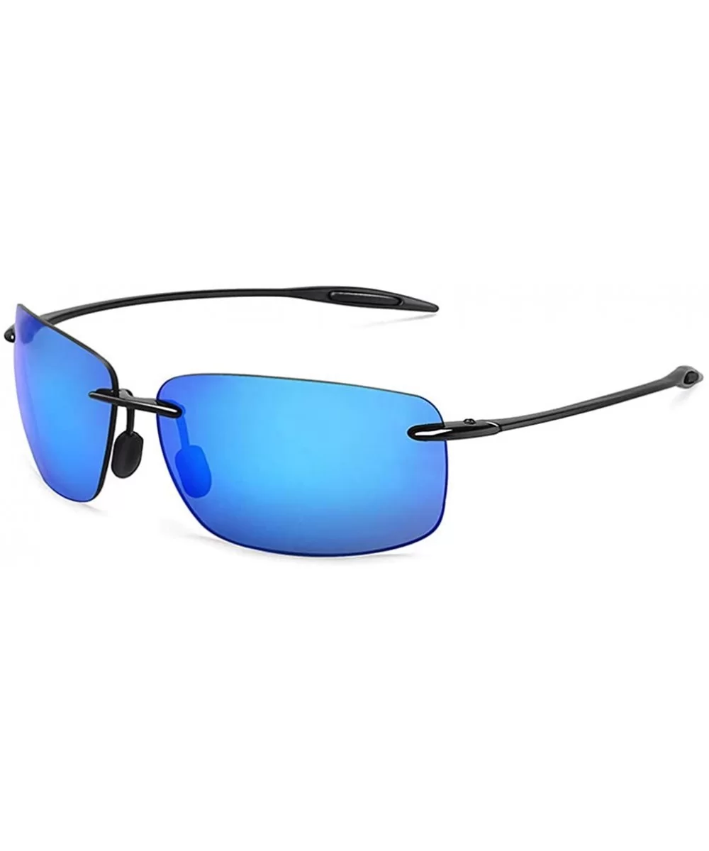 Classic Sports Sunglasses Men Women Male Driving Golf Rectangle Rimless Ultralight Frame Sun Glasses UV400 - CE18Y7DN2WX $19....