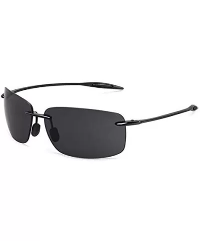 Classic Sports Sunglasses Men Women Male Driving Golf Rectangle Rimless Ultralight Frame Sun Glasses UV400 - CE18Y7DN2WX $19....