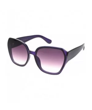 Womens Classy Designer Fashion Plastic Squared Butterfly Sunglasses - Purple - CC18OGDSH70 $6.67 Butterfly