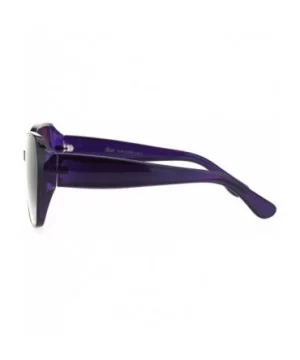 Womens Classy Designer Fashion Plastic Squared Butterfly Sunglasses - Purple - CC18OGDSH70 $6.67 Butterfly