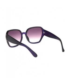 Womens Classy Designer Fashion Plastic Squared Butterfly Sunglasses - Purple - CC18OGDSH70 $6.67 Butterfly