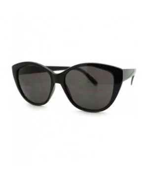 Women's Simple Classy Sunglasses Oval Round Butterfly Frame - Black - C511P9CJZVB $5.68 Round