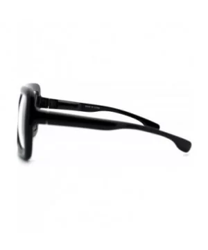 Runway Heavy Plastic Frame Rectangular Geeky Optical Eye Glasses - Black - CP11YSKSGSN $7.12 Rectangular