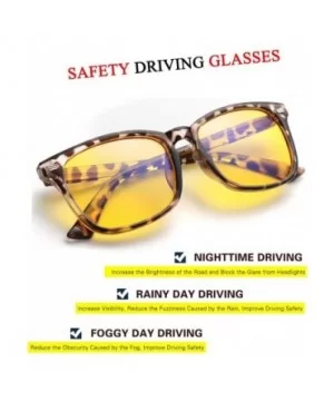 HD Night Driving Glasses for Men Women Anti-glare Safety Glasses- Perfect for Any Weather - Tortoiseshell - CW18CI30QSY $25.4...