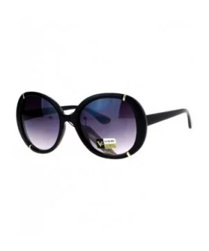 VG Occhiali Sunglasses Womens Round Designer Style Shades UV 400 - Black Black - CP1877OYN72 $8.50 Round