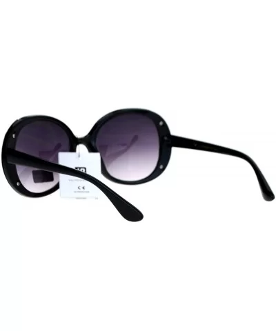 VG Occhiali Sunglasses Womens Round Designer Style Shades UV 400 - Black Black - CP1877OYN72 $8.50 Round