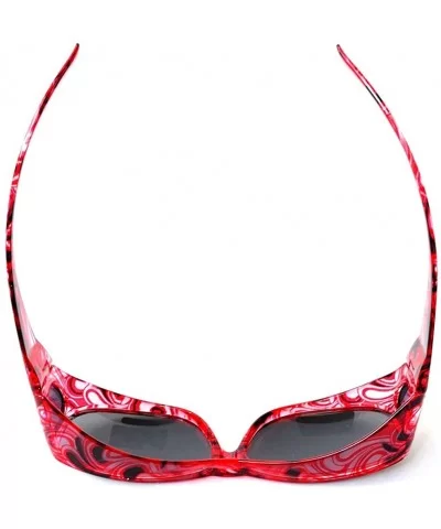 Polarized Rhinestone Wear Over Sunglasses - Size Large - Oval Rectangular Fit Over Lens Cover Sunglasses - Red - CF12GZDKJ1H ...