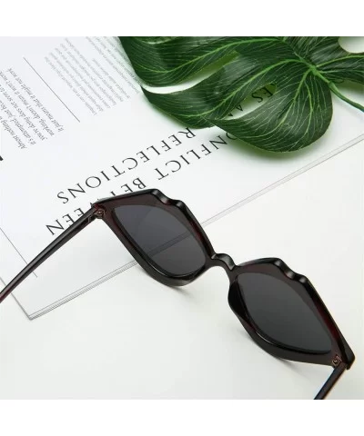 Women's Sunglasses Fashion Jelly Sunshade Sunglasses Integrated Candy Color Glasses - Black - CP1947UXY7A $7.04 Aviator