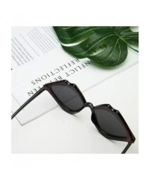 Women's Sunglasses Fashion Jelly Sunshade Sunglasses Integrated Candy Color Glasses - Black - CP1947UXY7A $7.04 Aviator