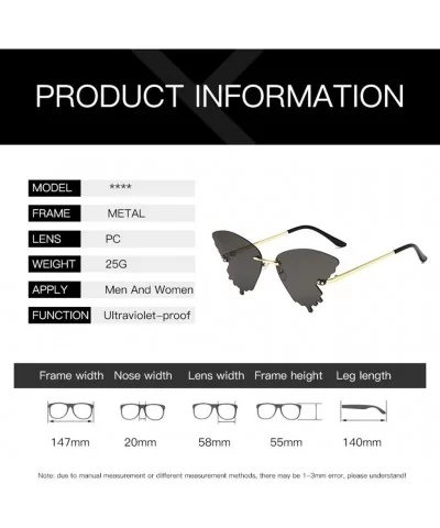 Sunglasses - Summer New Butterfly Sunglasses Gradient Butterfly Shape Frame - D - CH19063YEUN $5.38 Wrap