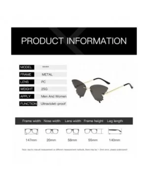 Sunglasses - Summer New Butterfly Sunglasses Gradient Butterfly Shape Frame - D - CH19063YEUN $5.38 Wrap