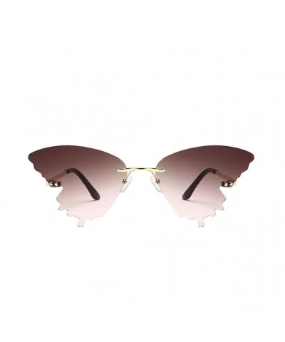 Sunglasses - Summer New Butterfly Sunglasses Gradient Butterfly Shape Frame - D - CH19063YEUN $5.38 Wrap