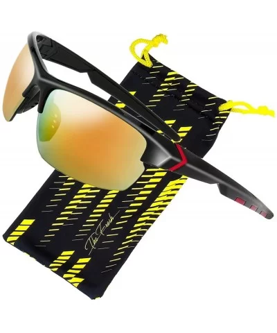 Designer Fashion Sports Sunglasses for Baseball Cycling Fishing Golf Superlight Frame - S501-shiny Black - CN18EM53580 $9.77 ...