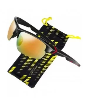 Designer Fashion Sports Sunglasses for Baseball Cycling Fishing Golf Superlight Frame - S501-shiny Black - CN18EM53580 $9.77 ...