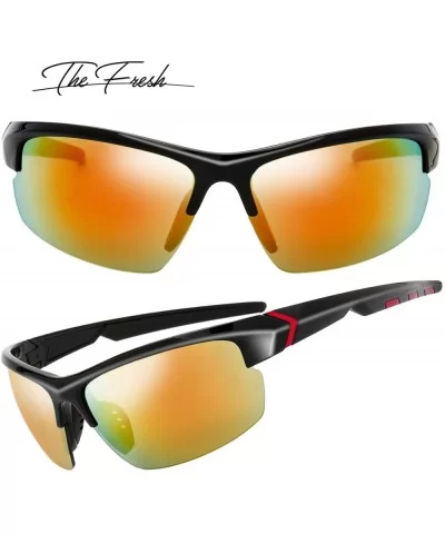 Designer Fashion Sports Sunglasses for Baseball Cycling Fishing Golf Superlight Frame - S501-shiny Black - CN18EM53580 $9.77 ...