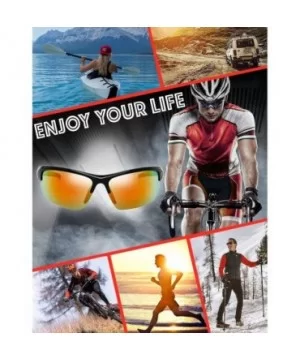 Designer Fashion Sports Sunglasses for Baseball Cycling Fishing Golf Superlight Frame - S501-shiny Black - CN18EM53580 $9.77 ...