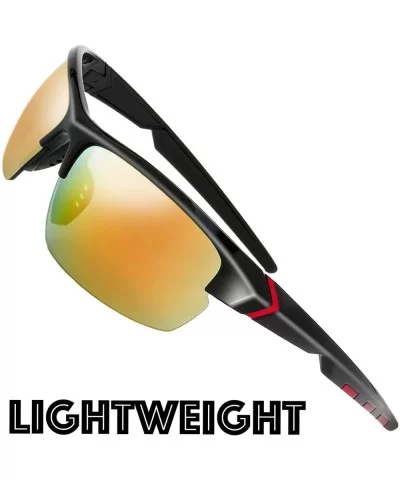 Designer Fashion Sports Sunglasses for Baseball Cycling Fishing Golf Superlight Frame - S501-shiny Black - CN18EM53580 $9.77 ...