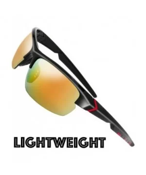 Designer Fashion Sports Sunglasses for Baseball Cycling Fishing Golf Superlight Frame - S501-shiny Black - CN18EM53580 $9.77 ...