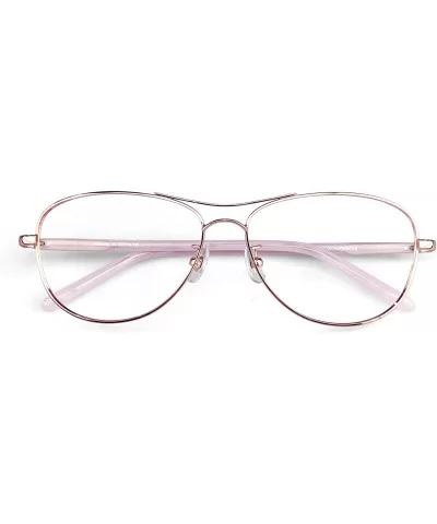 Fashion Aviator Metal Oversized Clear Lens Eyeglasses (Gold) - CS18Q97GOU4 $13.52 Aviator