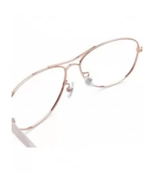 Fashion Aviator Metal Oversized Clear Lens Eyeglasses (Gold) - CS18Q97GOU4 $13.52 Aviator