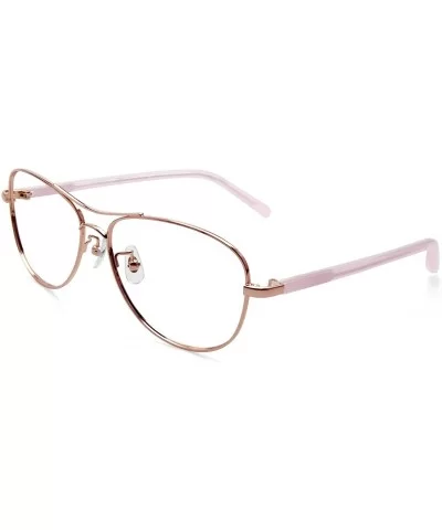 Fashion Aviator Metal Oversized Clear Lens Eyeglasses (Gold) - CS18Q97GOU4 $13.52 Aviator