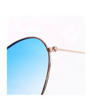 Heart Shaped Sunglasses Women Metal Frame Reflective Lens Sun Protection Tea - Pink - C118YQWDZXQ $5.07 Aviator