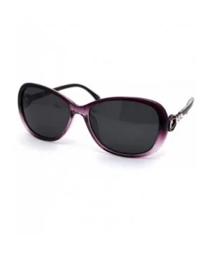 Polarized Womens Rhinestone Jewel Hinge Diva Sunglasses - Purple Black - CV18ZMEWKLT $8.81 Butterfly