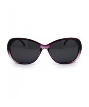 Polarized Womens Rhinestone Jewel Hinge Diva Sunglasses - Purple Black - CV18ZMEWKLT $8.81 Butterfly