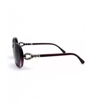 Polarized Womens Rhinestone Jewel Hinge Diva Sunglasses - Purple Black - CV18ZMEWKLT $8.81 Butterfly