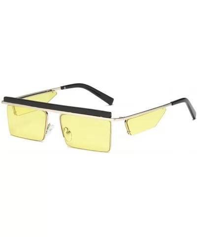 Personalized Unisex Sunglasses Frameless Square Ocean Sunglasses - Yellow Color - C818DUGQG3W $35.30 Rectangular