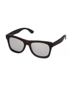 Bamboo wood sunglasses custom wholesale dumu black brown frame polarizing coating - Black - CC18XG2R3S2 $19.14 Goggle