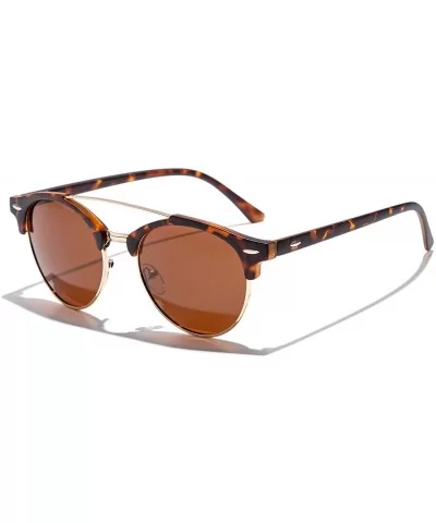 Chester Polarized Vintage Sunglasses - Tortoise Brown - CE196YM9YLQ $34.70 Round