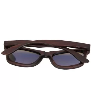 Bamboo wood sunglasses custom wholesale dumu black brown frame polarizing coating - Black - CC18XG2R3S2 $19.14 Goggle