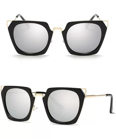 Ladies fashion sunglasses polarized driving mirror - Silver Color - CI182YGS4KU $35.43 Goggle