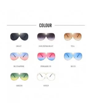 Fashion Metal Sunglasses for Men and Women for Driving Traveling Beach - Pink&blue - CM18DM3UONQ $11.84 Sport