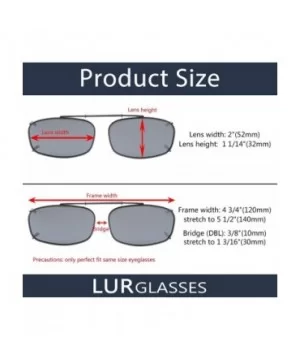 Large Polarized Clip On Sunglasses 60mm Wide x 42mm Height Millimeters - Mix - CB18Z5AUCU5 $10.76 Square